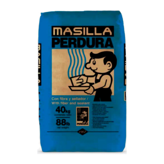 Masilla fina con fibra y sellador Perdura 25 kg