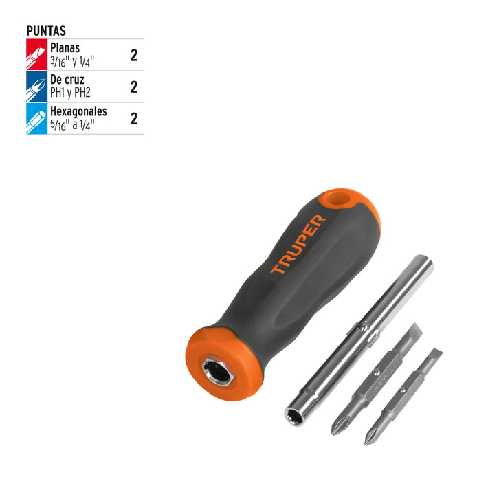 Desarmador 2 puntas dobles Truper