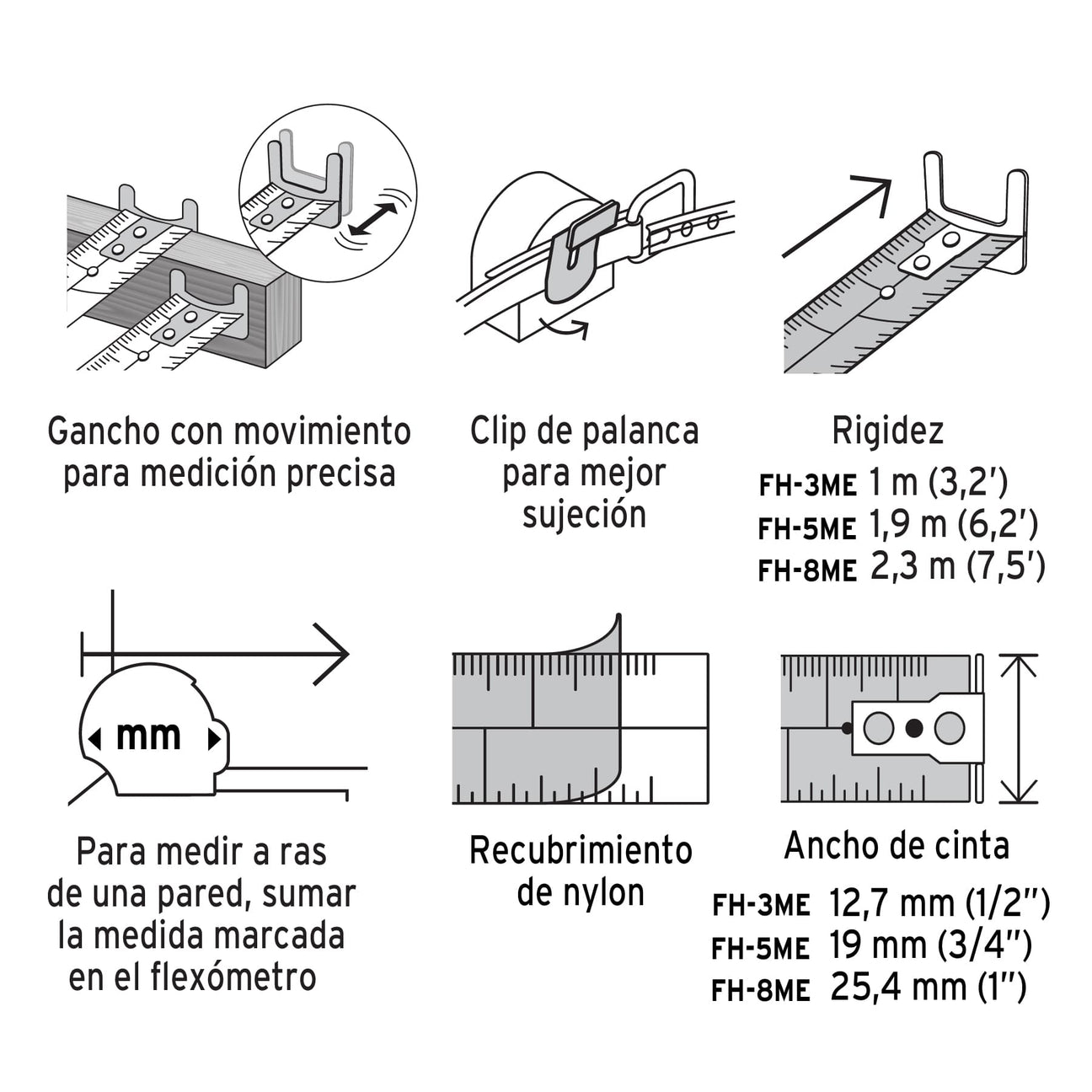 Flexómetro 5 metros – Accesorios Azteca